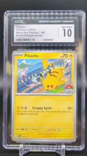Pikachu Pokemon World Championships Promo 190 CGC 10