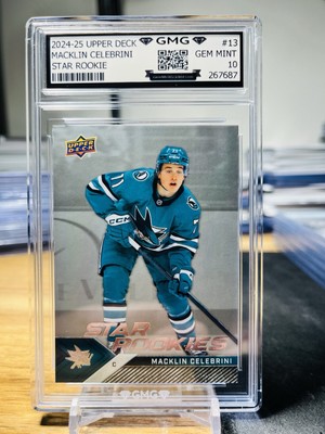 2024-25 Upper Deck Macklin Celebrini Star Rookie GMG Graded 10 Gem Mint   RC 