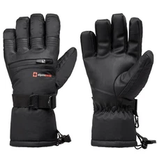 Alpine Swiss Mens Waterproof Snow Gloves Zipper Pockets Winter Sport Mittens
