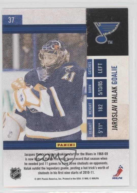 2010-11 Panini Playoff Contenders Jaroslav Halak #37 - Image 2 of 2