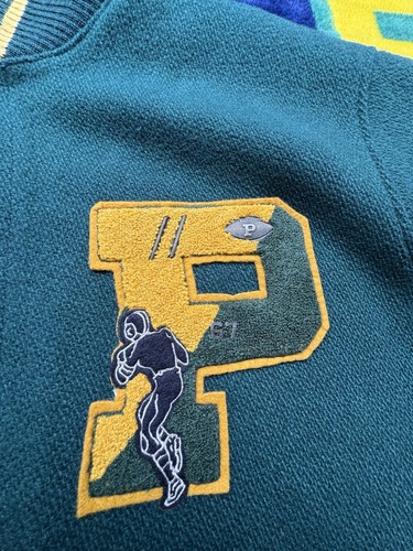 Chaqueta Polo Ralph Lauren Para Hombre RL Tigers '67 Letterman - Hombres XL - Verde - Imagen 2 de 15