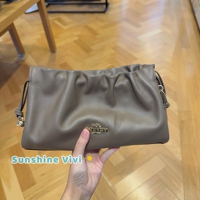 NWT Coach Faye Shoulder Bag CV529 Leather Wear 3 Ways Gold/Dark
