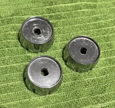1950s Ford Mercury Chrome Radio Knob Dial Set Of 3 No. 74-76127