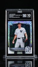 2025 Bowman Chrome Cam Schlittler  Mini Diamond Refractor TAG 10 POP 1  PSA