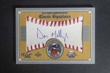 2002 UD Sweet Spot Classics Don Mattingly Signatures Gold Autograph /25 DZ2207