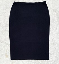 Eileen Fisher Black Washable Wool Crepe Sweater Knit Pencil Full Length 1X