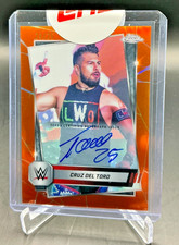 2025 Topps Chrome WWE CRUZ DEL TORO Orange Refractor AUTO 24/25