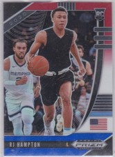 2020-21 Prizm Draft Picks Basketball Red/White/Blue Prizm RJ Hampton #13