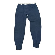 Duofold Double Layer Wool Blend Base Layer Thermal Pants Blue Men's XL