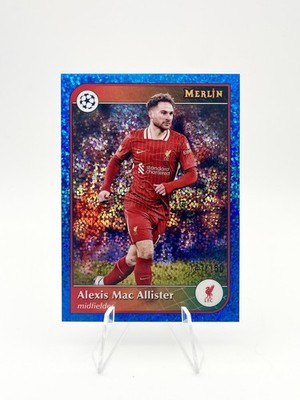 2024-25 Topps Merlin UCC Alexis Mac Allister Blue Sparkle /150 Liverpool