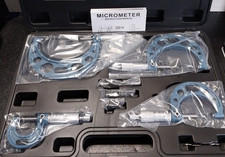 Beaiguna 4PCS Micrometer Set, 0-1"/1-2"/2-3"/3-4" Machinist Outside Micromete