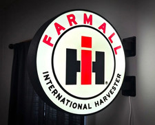Enseigne Farmall International Harvester - Impression 3D LED USB - Garage 22cm