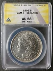 1903 $1 Morgan Silver Dollar ANACS AU58 Details Cleaned