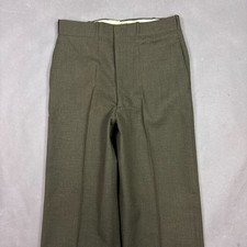 Vintage US Military Pant Men 30x34 Wool Serge Trouser 70s Vietnam War Tag31x36