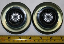 New replacement Clear inline Luggage Wheels w/ axles, size: 3" ABEC-9 bearings