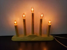 Vintage Light Electric 5 Light Window Drip Candle Christmas Candolier