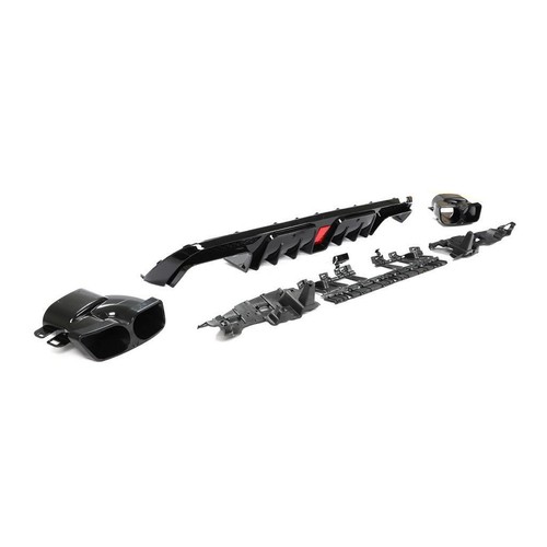 PP Rear Bumper Diffuser Lip Body Kit For Benz W205 C300 C43 C63 4D 2014-2020 - Foto 8 di 13