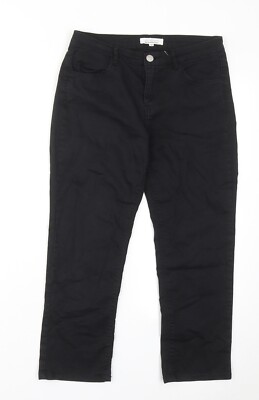 Cache Cache Damen schwarz Baumwollmischung gerade Jeans Größe 10 Reg