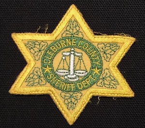 Cleburne County Sheriff Star Patch  OS Unused Cloth Back 