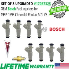UPGRADED OEM BOSCH x8 4 hole IV gen 22LB Fuel Injectors for 92-93 Chevy Pontiac