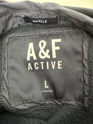 Abercrombie & Fitch Muscle Blue Hoodie MEN SIZE LARGE Active Jacket - Picture 9 of 10