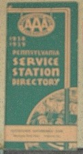 Annuaire des stations-service AAA Pennsylvanie 1938-39