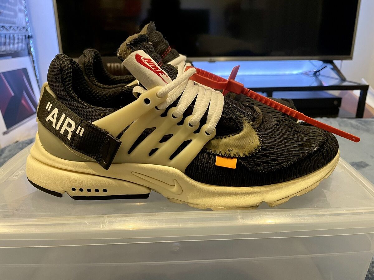 Nike Air Presto Off-White The Ten AA3830-001 Size 8 Lightly Nike Air Presto Off-White The Ten AA3830-001 Size 8 Lightly