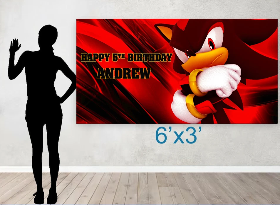 Birthday banner Personalized 6ft x 3 ft  Shadow, Shadow Banner,Party decor - Image 2 of 2
