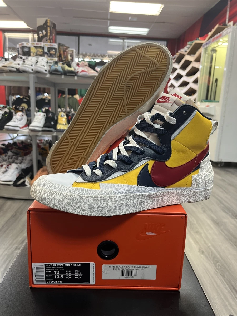 どうぞよろしくお願いします【新品】sacai × NIKE BLAZER MID YELLOW /NAVY