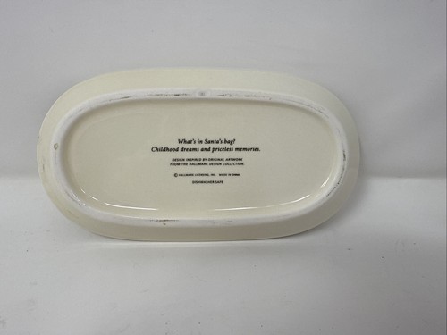 Vtg Hallmark What's in Santa's Bag 3 Piece Salt & Pepper Shakers Tray Snow Scene - Picture 9 of 9
