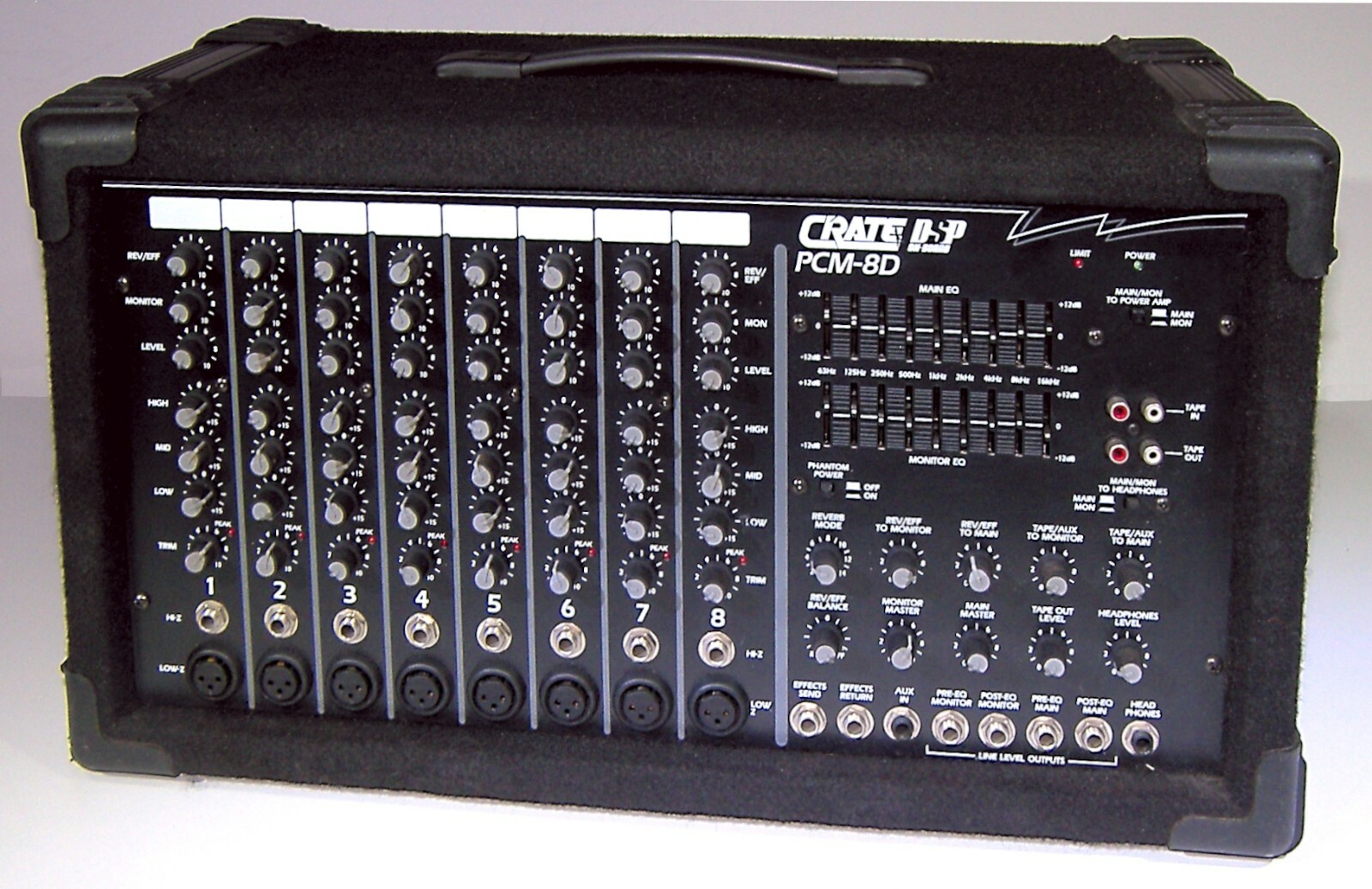 Tested Crate Dsp Pcm 8d Powered 8 Ch Mixer W 250w Amp Fx Xlr 60 Day Guaranty Ebay