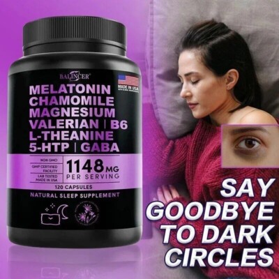 Sleep Aid - Fall Asleep ,maintain Sleep Quality,and Promote Relaxation 120 Caps