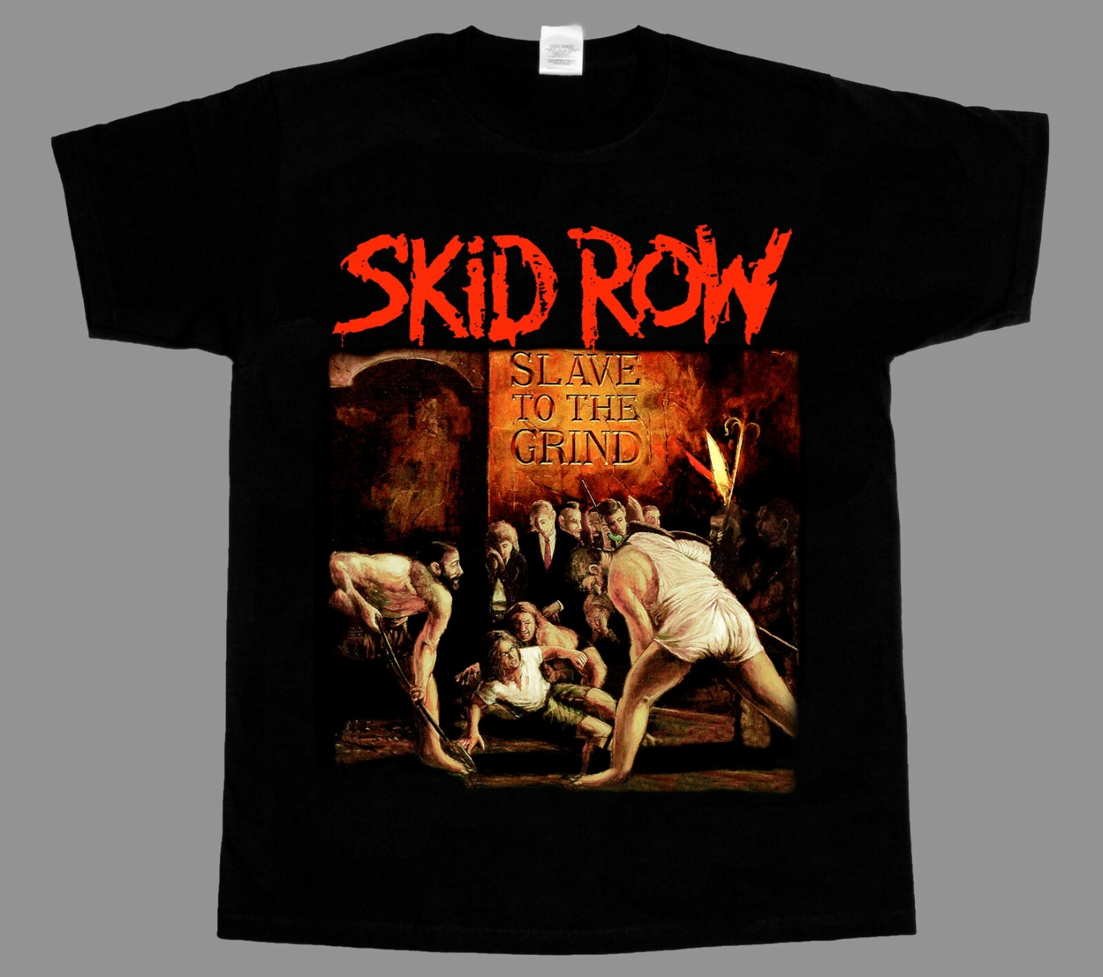 FILA SKID ROW SLAVE TO THE GRIND '91 T SHIRT NERA manica corta lunga 3 4 5XL