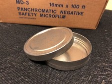 Empty Cannisters Microfilm Storage Tins Crafts in original box dated Sep 69