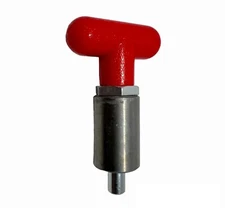 T Handle Spring Loaded Pull Pop Pin 1/2" Tip Steel Body with Red ABS Handle