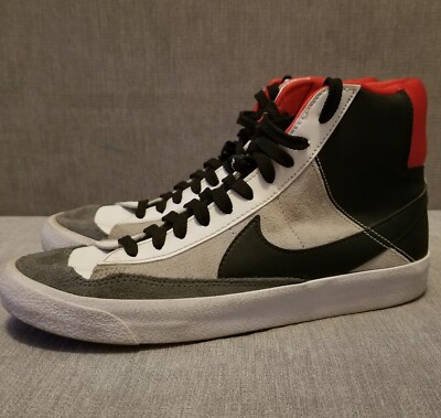 Nike Blazer Mid '77 SE D Boys 7Y Men Sz 7 White Black Red Skate DH8640-100 