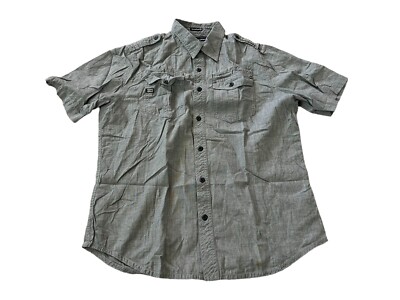 Ocean Current Mens Shirt Small Gray Pockets Button Up Short Sleeve Outdoor