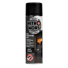 Nitromors BBQ Paint Very High Temperature VHT Self Priming Anti Rust Black 500ml