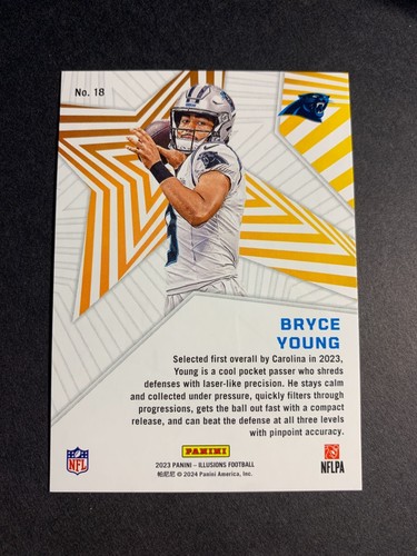 Bryce Young 2023 Panini Illusions Shining Stars Rookie Insert RC Card #18 - Picture 2 of 2