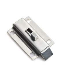 50mm 2" Length Stainless Steel Spring Loaded Barrel Bolt Door Latch Lock, Silver