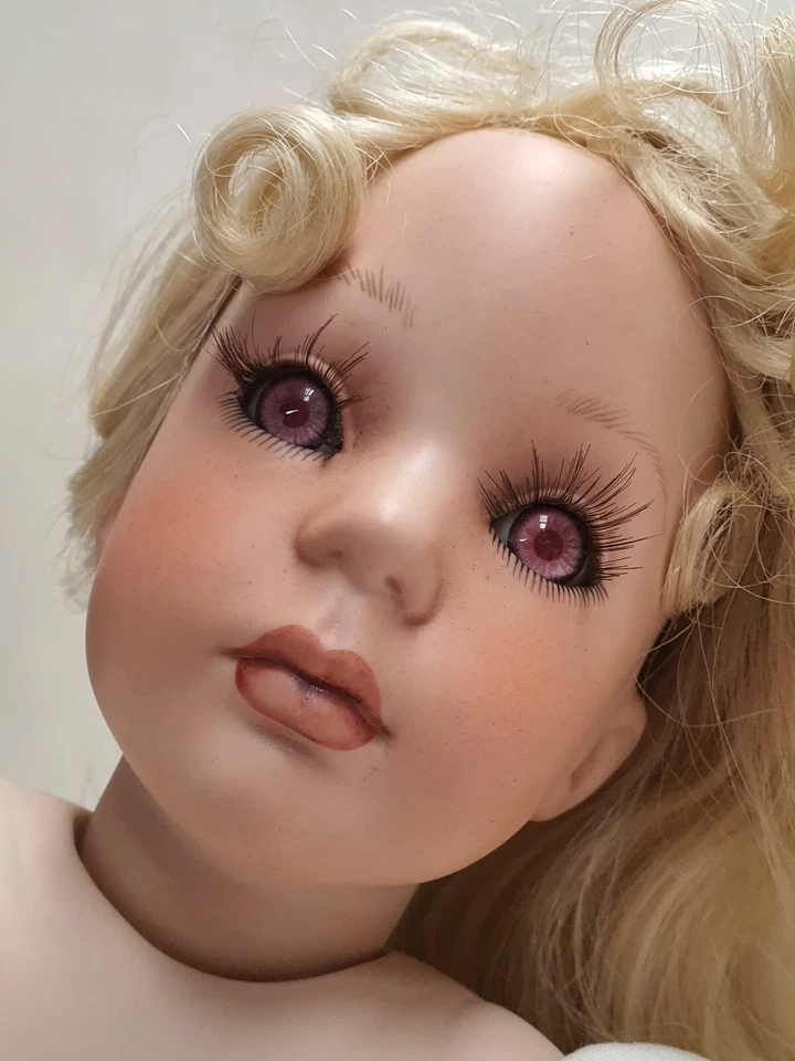 Dressed Amy by Donna RuBert Doll Artworks Child Series Lying Pose 60cm c1996 USA - Image 3 of 4