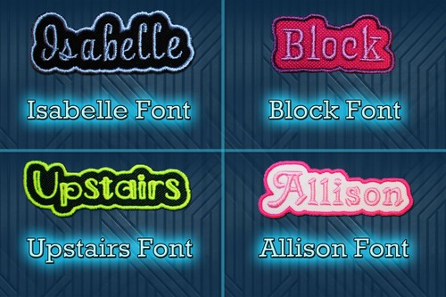 Custom Embroidered Patch Personalized Name or Text Iron On/Sew On with Outline - Picture 4 of 11