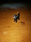 Handmade Pulled Glass black and white Cat