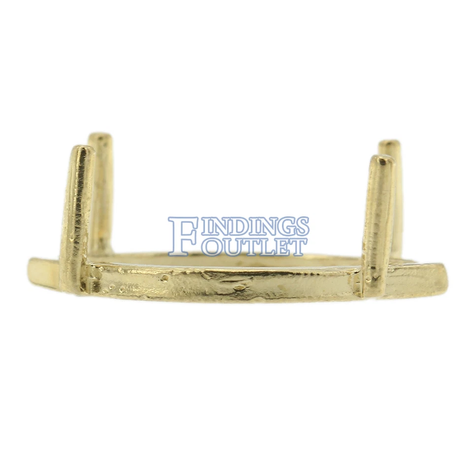 Montaje de cabeza de base baja marquesa de oro amarillo de 14 quilates 4 puntas 0,05 quilates - 12,00 quilates Foto 4 de 4