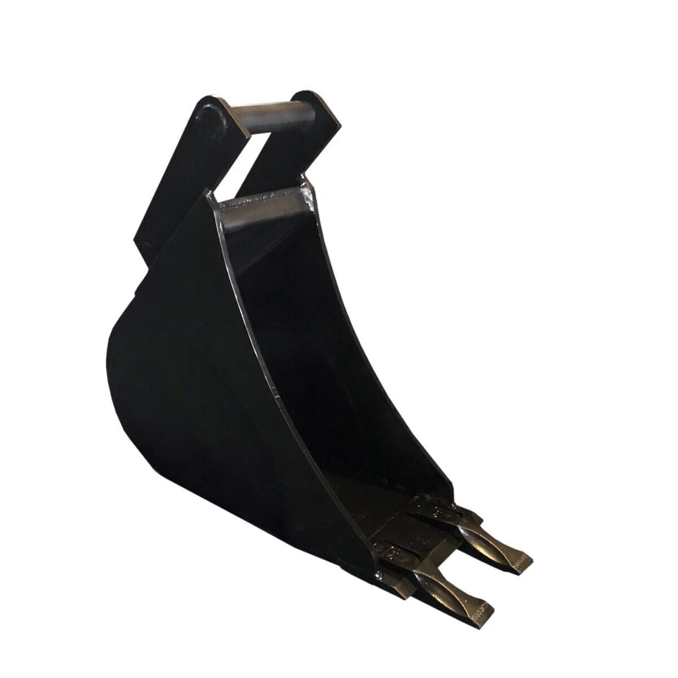 Tieflöffel Baggerschaufel Baggerlöffel Hardox Minibagger MS03 20cm mit 2 Zähne