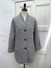 Bnwot Cambridge Dry Goods Ladies Grey Textured Wool Alpaca Boxy Jacket Coat S