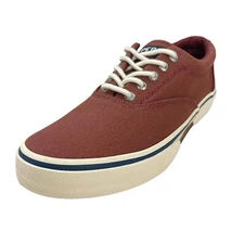 Sperry Top-Sider Mens Size 9 M Rust Canvas Boat Shoes Sneakers