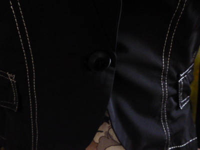 Lot Veste Noire Et Corsage Bleuté - Taille 36-38, Occasion Très Bon état