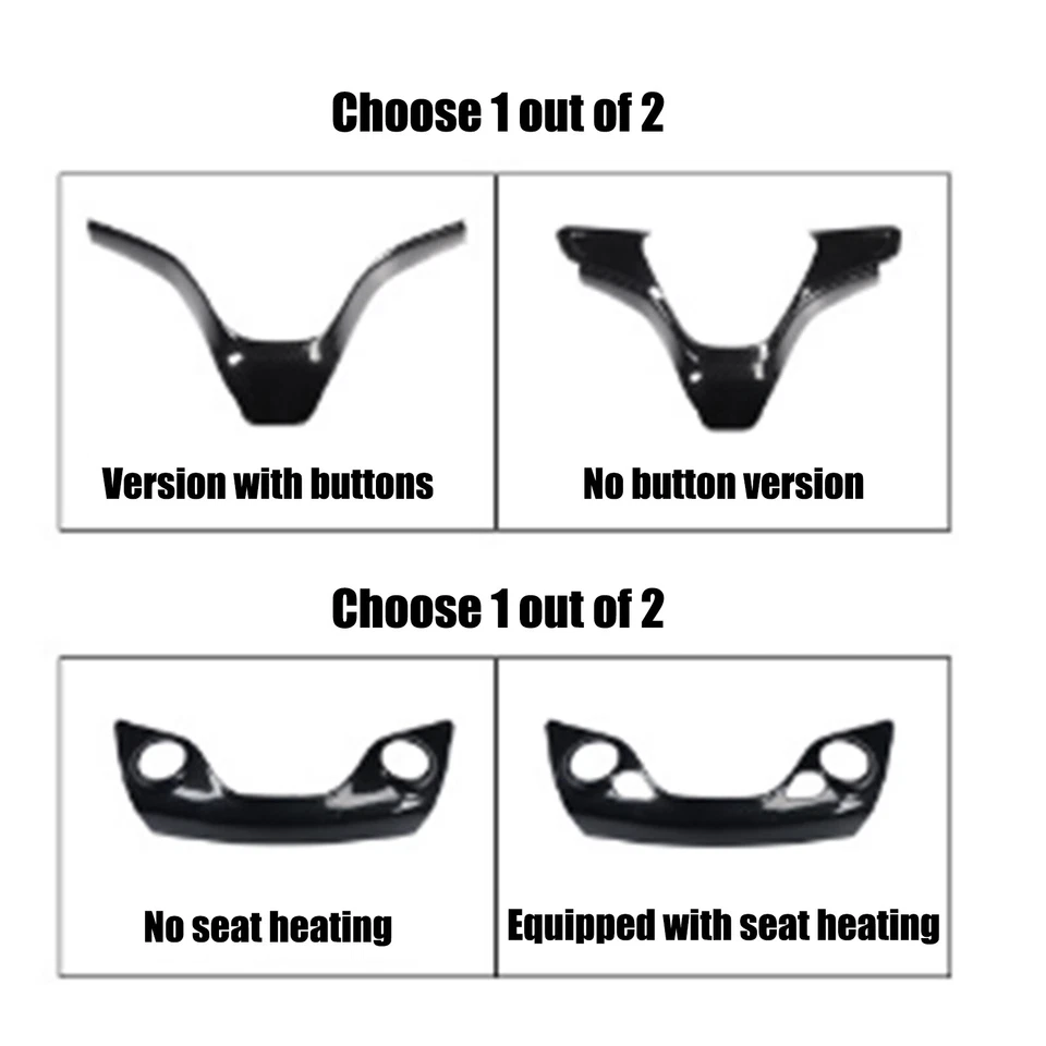 Kit de cubierta interior de auto de fibra de carbono negro para Chevrolet Cruze 17-19 11 piezas Foto 3 de 4