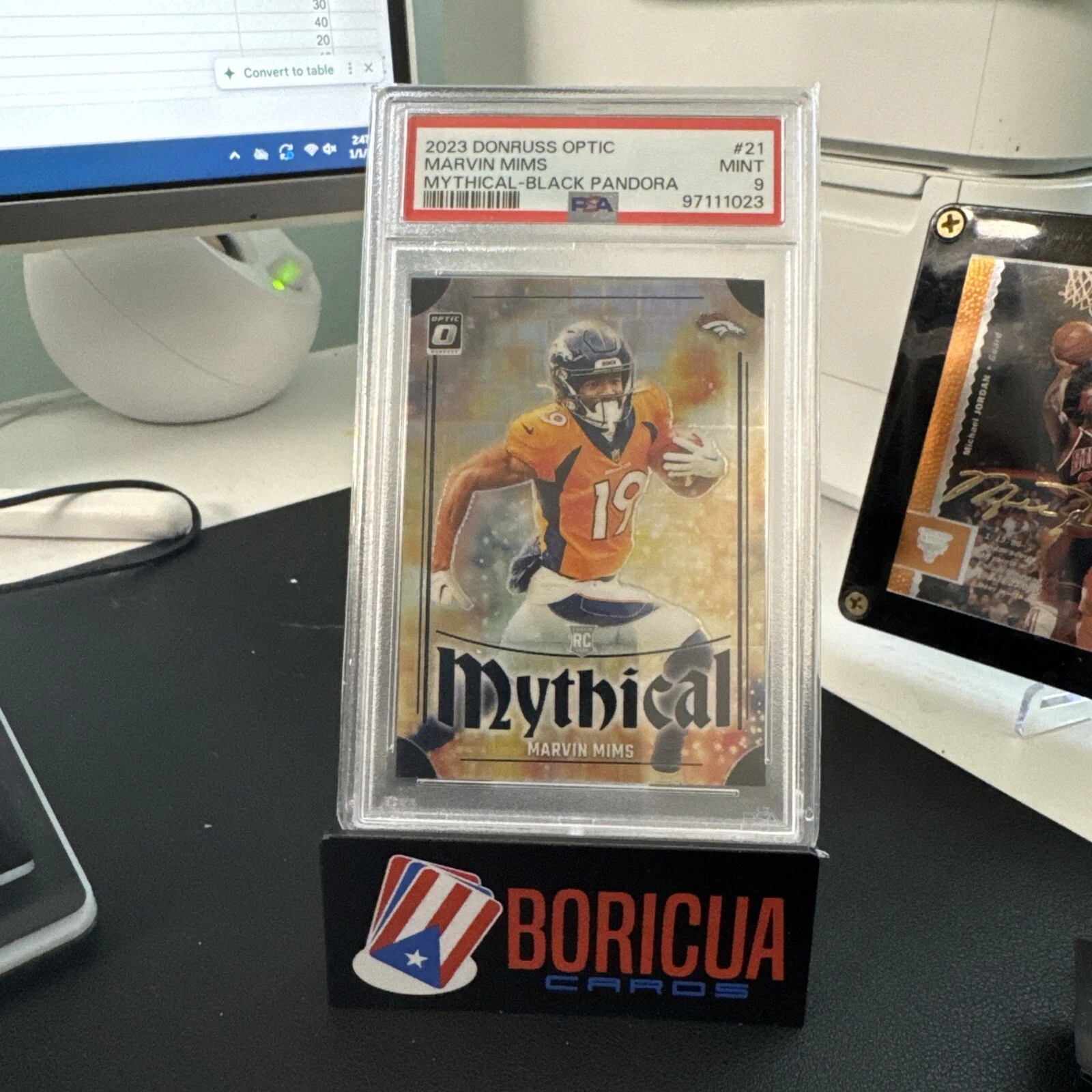 Marvin Mims Panini Donruss Optic Mythical #21 Black Pandora